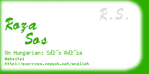 roza sos business card